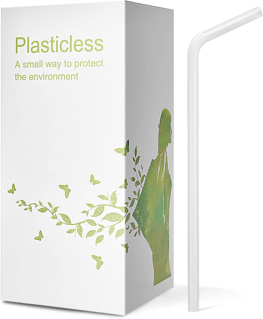 KTOB Compostable PLA Flex Straws, 200 count