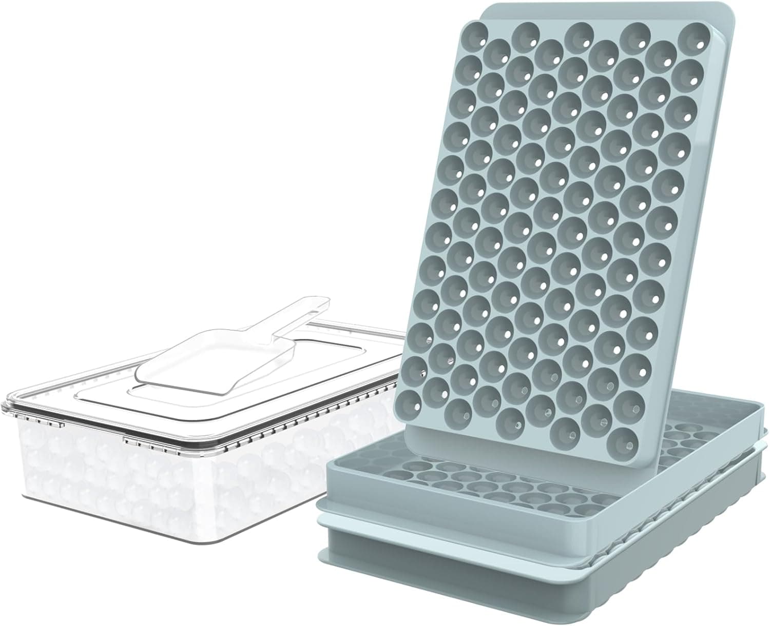 WIBIMEN Mini Pebble Ice Trays, 2-pack