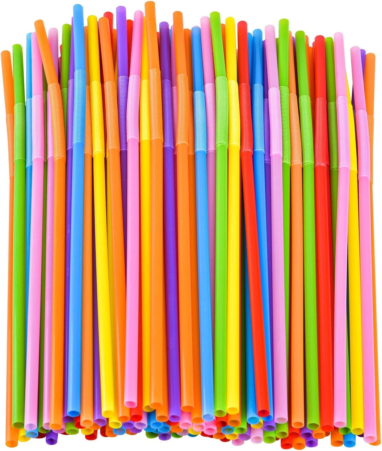 SONGNASS Extra-Long Flex Straws, 100 count