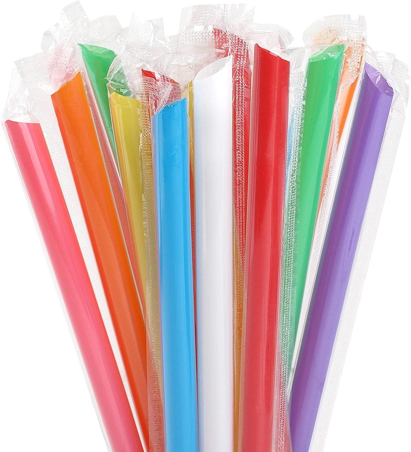 MYJIE Jumbo Boba Straws, Wrapped, 100 count